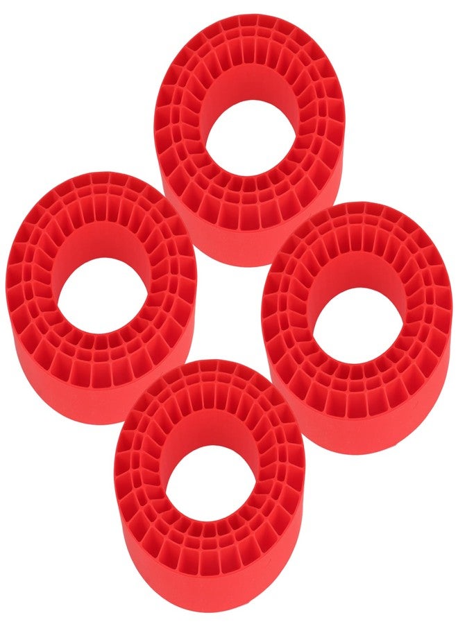Hobbyfire Soft 2.2" Silicone Tire Inserts for RC Crawlers, 4-Pack - Fits 132-134 mm 5.25" OD, 125×45 mm - Waterproof, Sidewall Stabilization, Traction and Climbing Control (Red) - Image 1